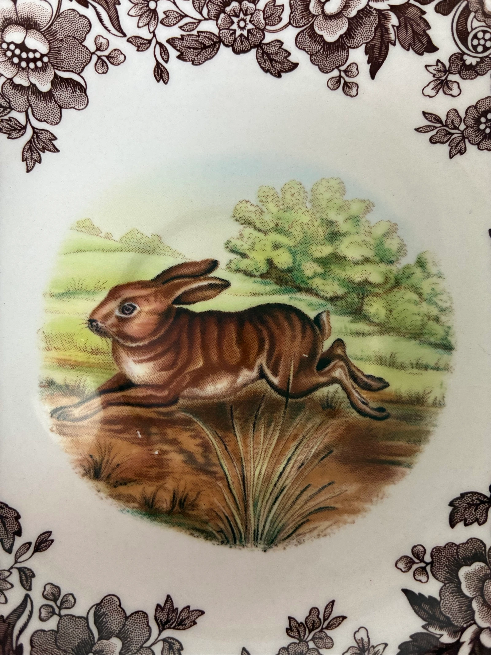 Vintage Spode Woodland 2 schoteltjes haas  – photo 5